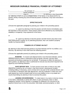 printable living will missouri