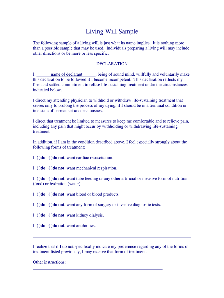 Living Will Template Pennsylvania - Fill Online, Printable ...