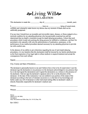 printable living will wisconsin