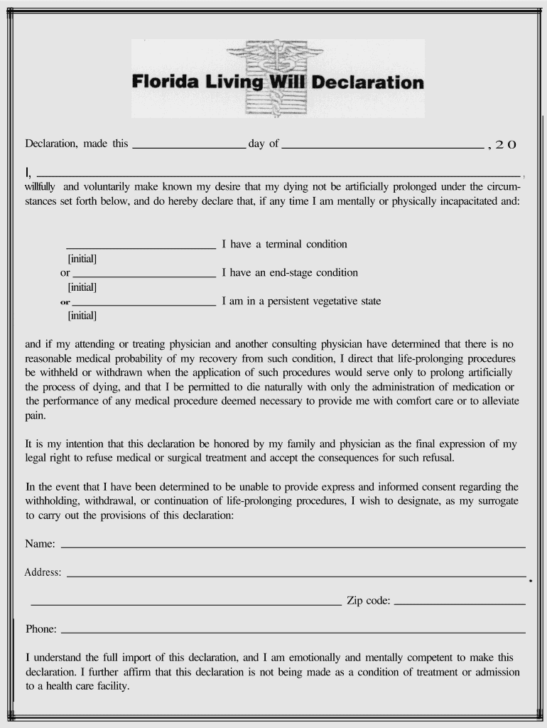 Living will template: Fill out &  sign online | DocHub