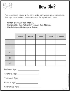 Printable &  Digital Logic Puzzles by Erins Classroom Creations | TPT