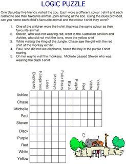 printable logic puzzles for gifted students