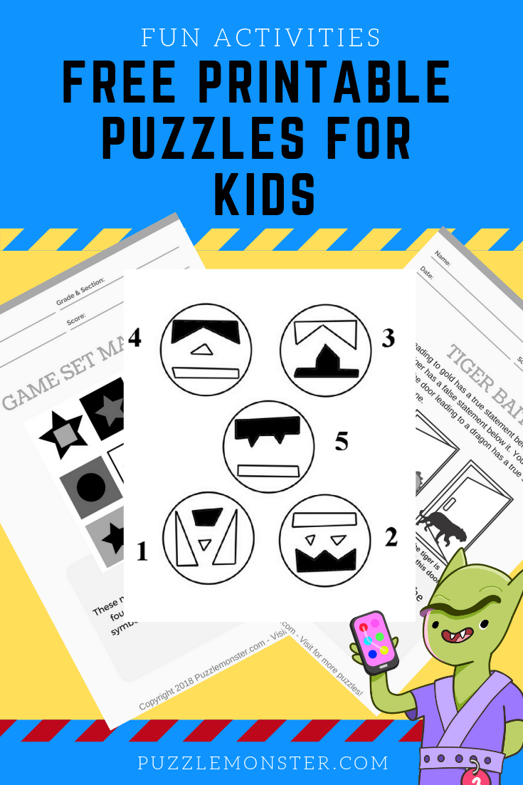 Free printable puzzles for kids - Logic Puzzles and Brain Games