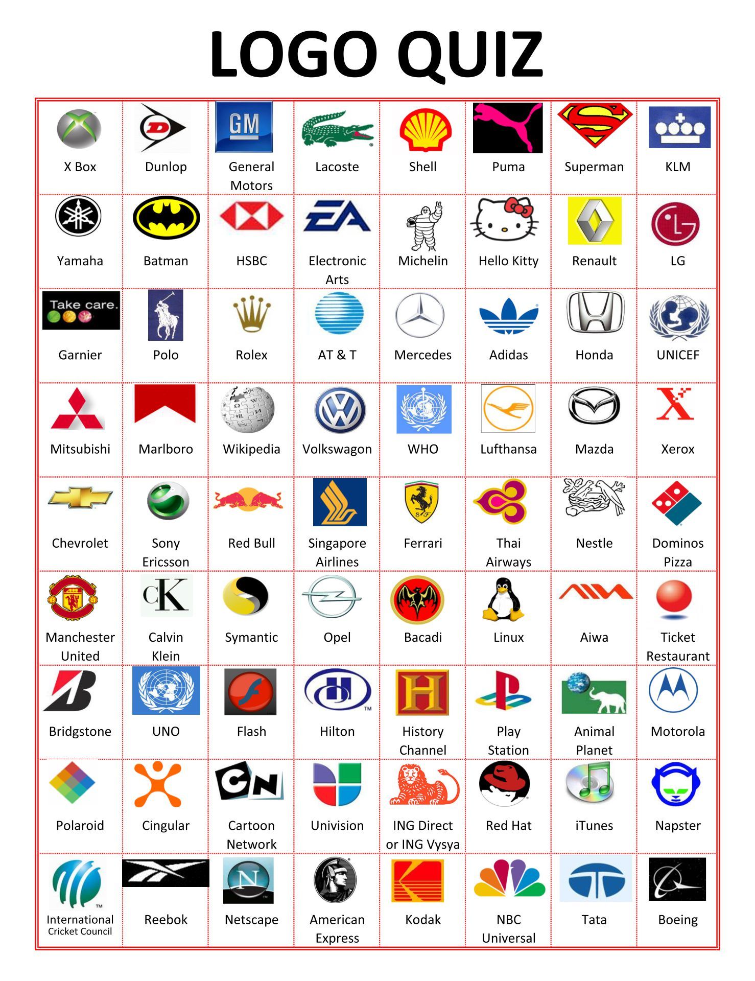 Free Logo Quiz Free Logo Quiz
