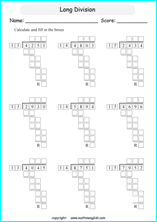 printable long division worksheet
