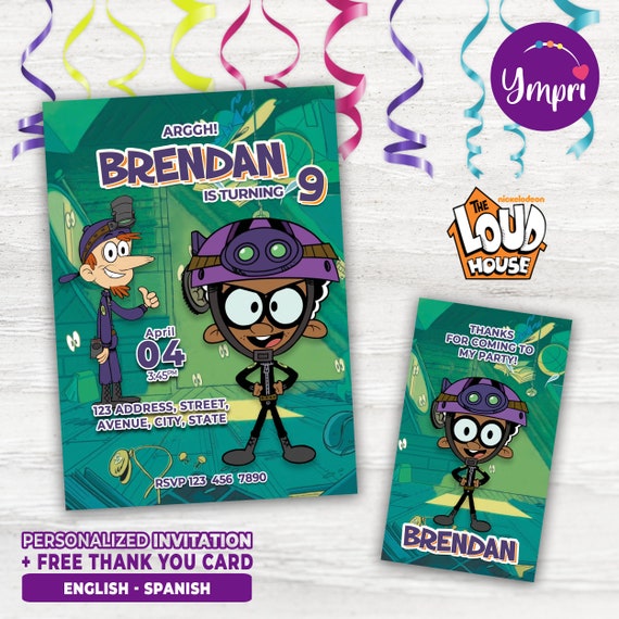 Personalized Printable Invitation for Birthday the Loud House ...