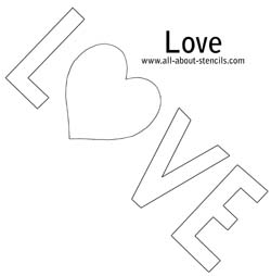 Valentine Stencils to Print for Arts and Crafts
