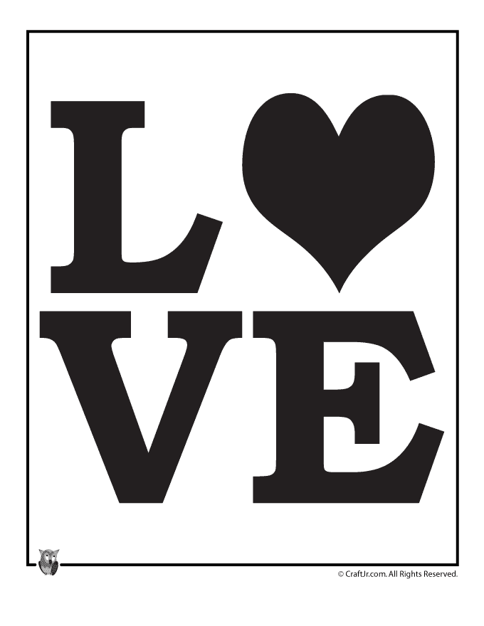 printable love stencils