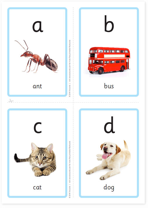 Free alphabet flashcards for kids - Totcards