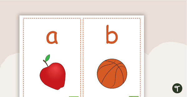 A-Z Picture Flashcards (Lowercase) | Teach Starter