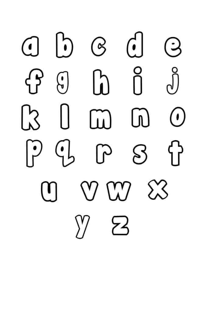 Free Printable Lowercase Bubble Letters Alphabet Stencils ...
