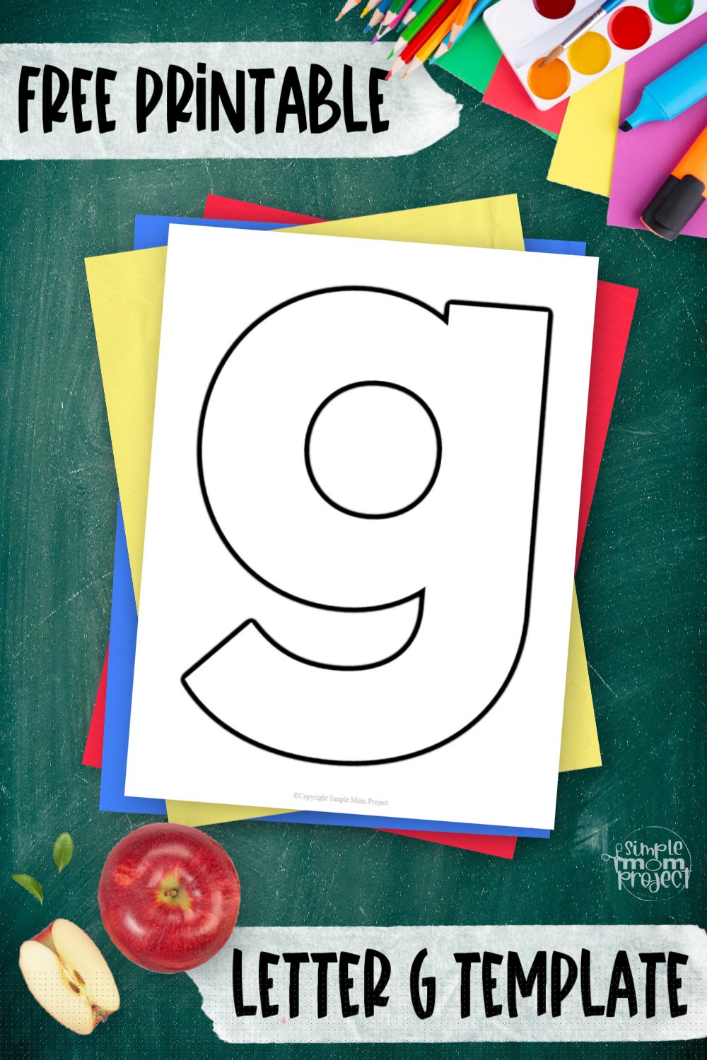 Free Printable Lowercase Letter g Template - Simple Mom Project