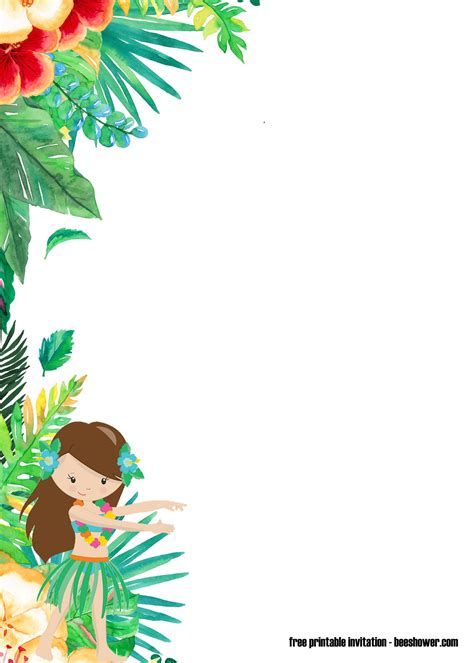 Download Free Luau Baby Shower Invitations Templates BDA