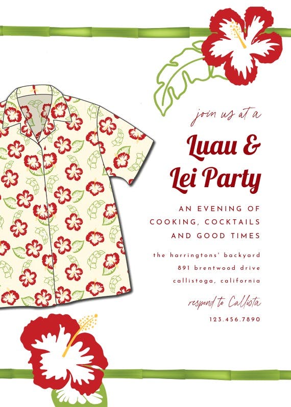Luau Party Invitation Templates (Free) | Greetings Island