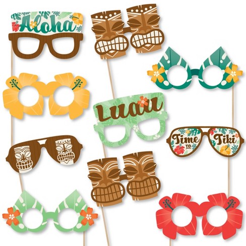 printable luau photo booth props
