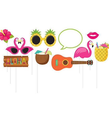 10pc Tropical Photo Props | Bachelorette Photo Booth Props | The ...