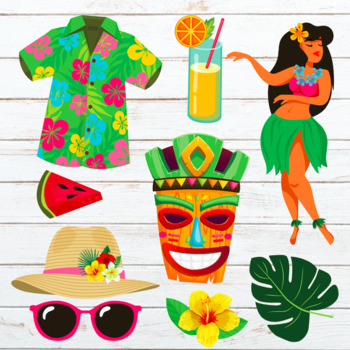 printable luau photo booth props