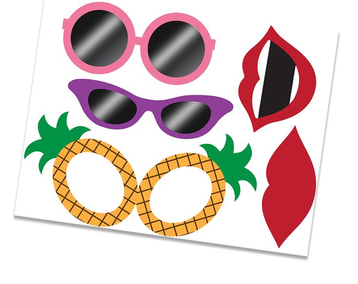 Hawaiian Party Photo Booth Props Summer Party Printables Instant ...