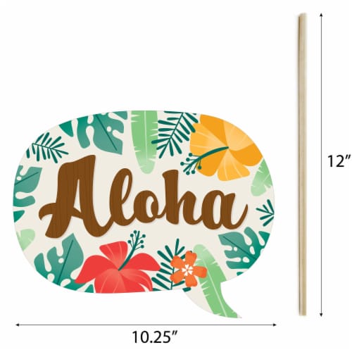 printable luau photo booth props