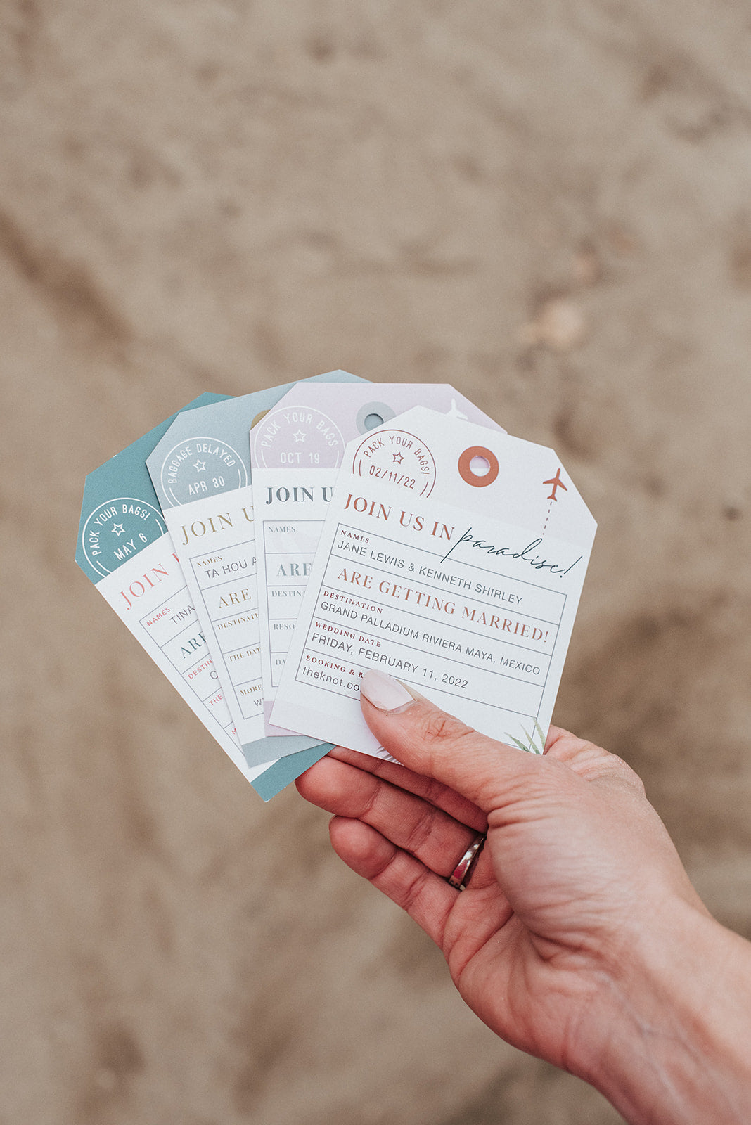 printable luggage tag save the date