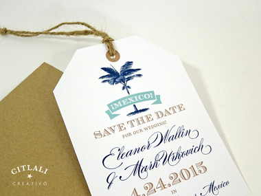 printable luggage tag save the date