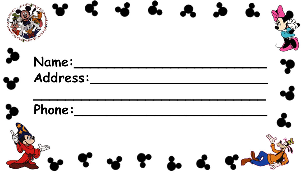 Disney Luggage Tags - Page 1 of 3 download and print ][po