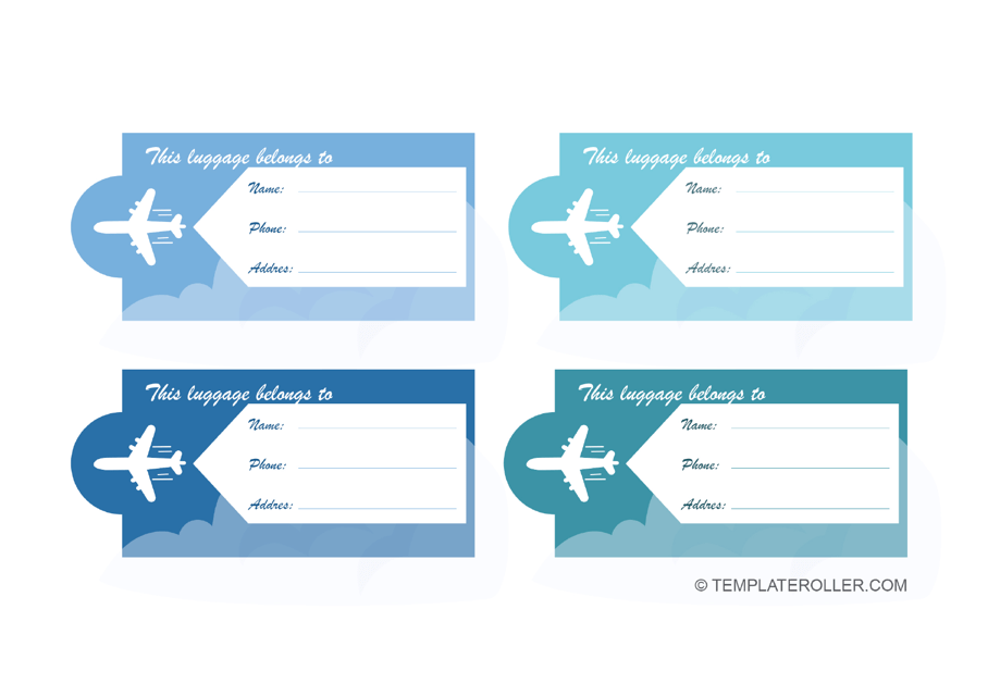 printable luggage tags pdf
