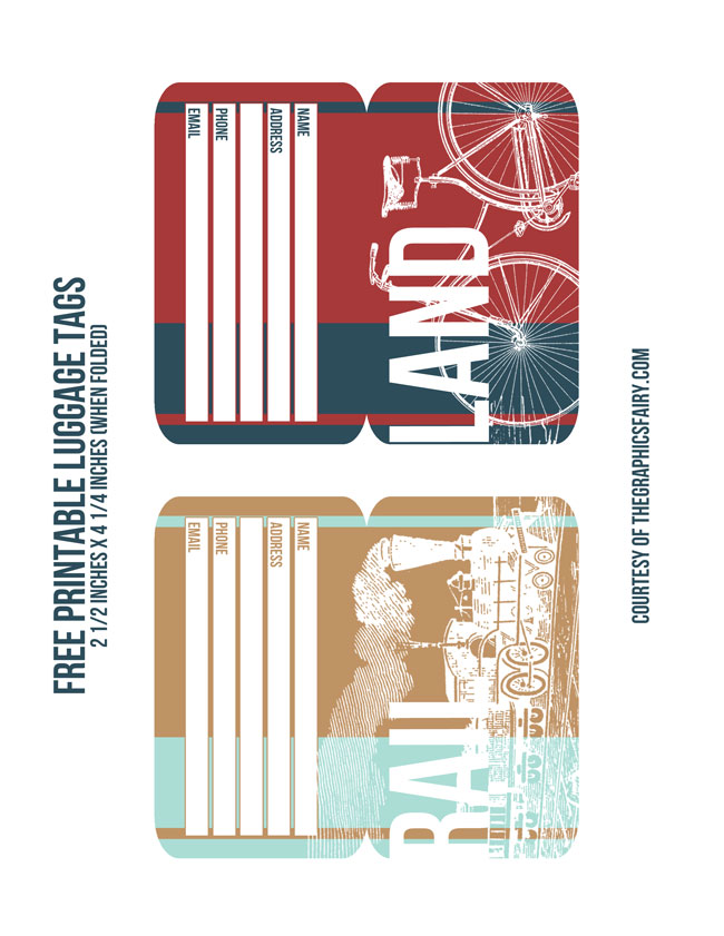 Cutest Printable Luggage Tags! - The Graphics Fairy