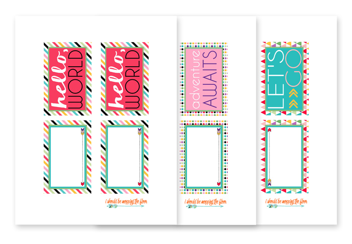 Free Printable Luggage Tags | i should be mopping the floor