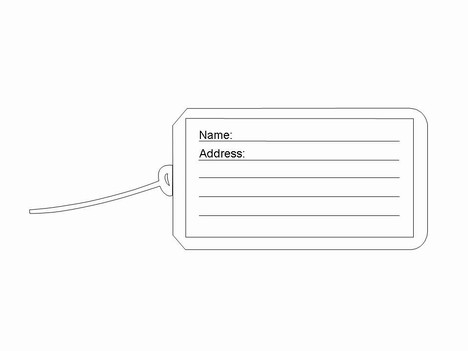 printable luggage tags template