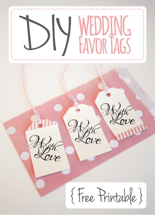 Wedding Favor Tags: With Love Luggage Tag Printable