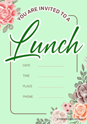 Lunch Invitation Template - Light Green Download Printable PDF ...