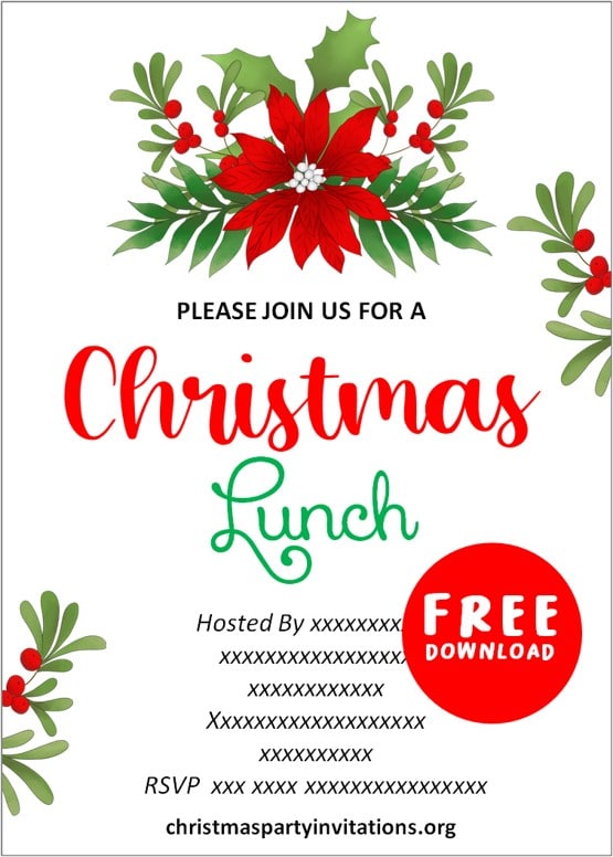 ▷ Christmas Party Invitations | Free Printable Christmas Templates ?