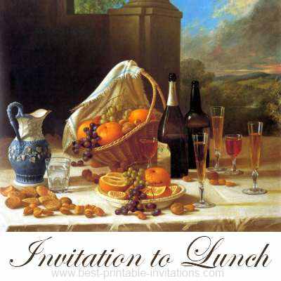 Printable Lunch Invitations