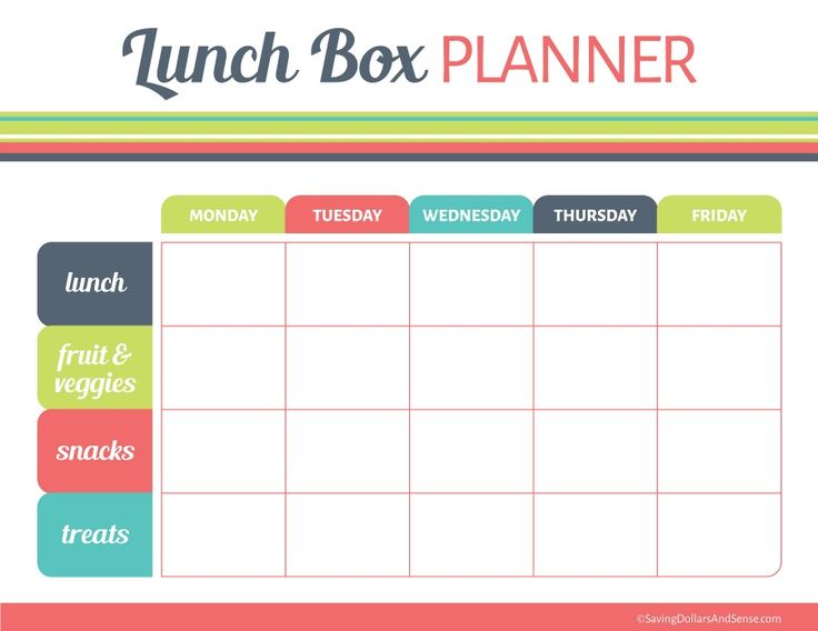 printable lunch planner