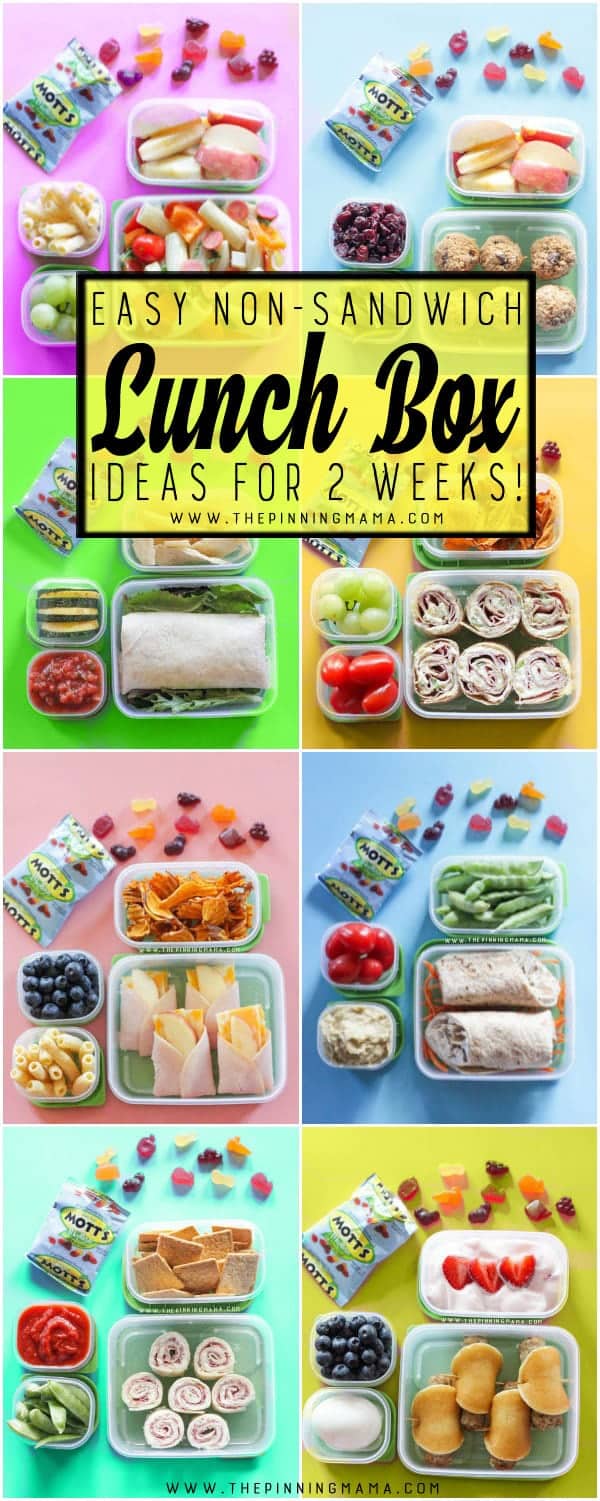 2 Weeks of No-Sandwich Lunch Box Ideas Kids will LOVE- No Repeats ...
