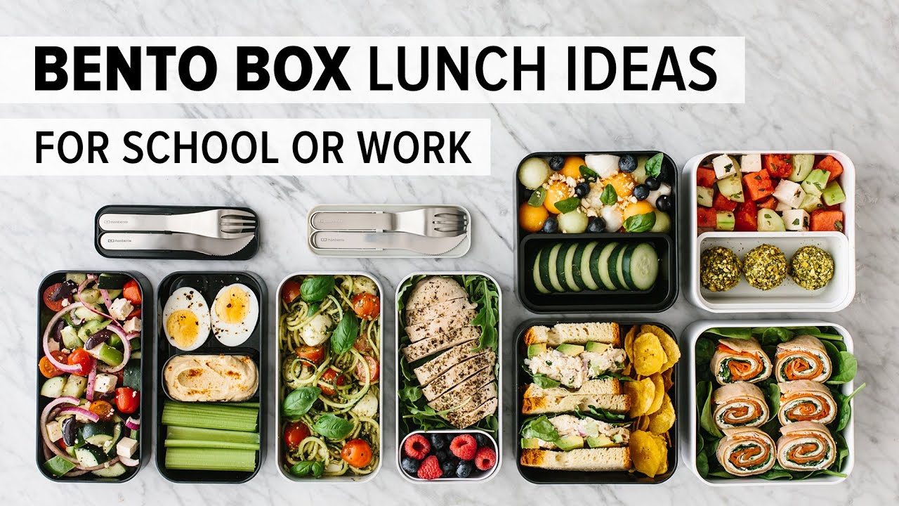 BENTO BOX LUNCH IDEAS | for work or back to school + healthy meal prep  recipes