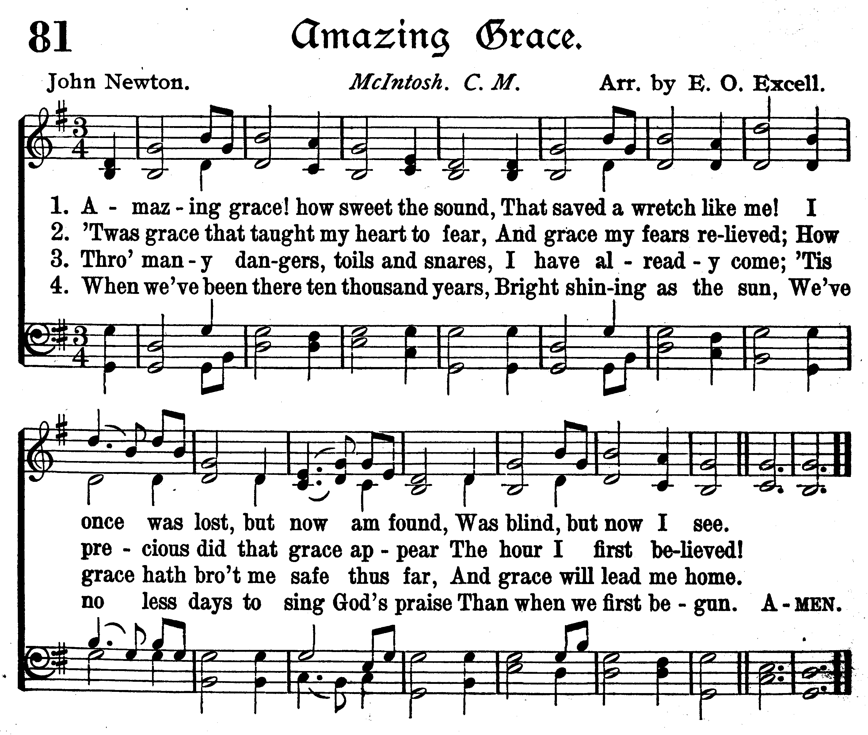 printable lyrics amazing grace
