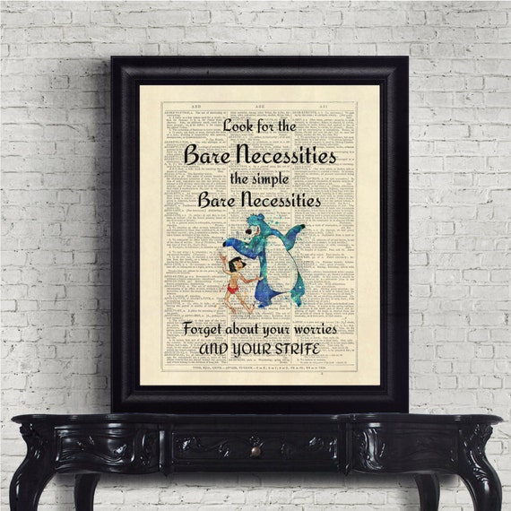 printable lyrics bare necessities