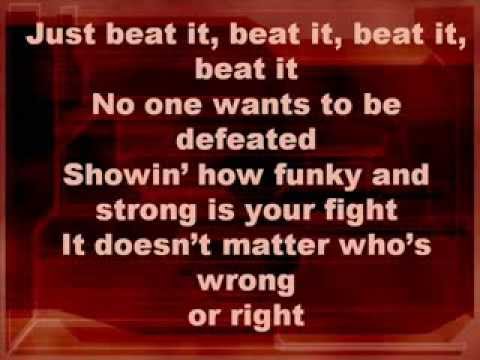 Thriller Lyrics - Beat It Lyrics - Wattpad