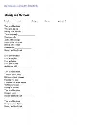 printable lyrics beauty and the beast