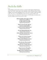 DECK THE HALLS + KEY. Christmas carol - ESL worksheet by ...