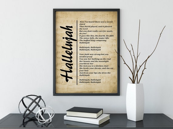 printable lyrics for hallelujah