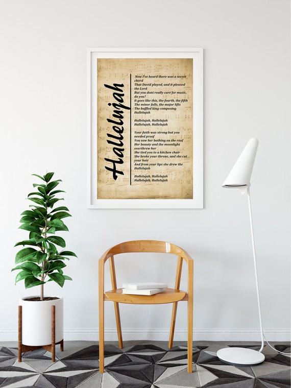 printable lyrics for hallelujah