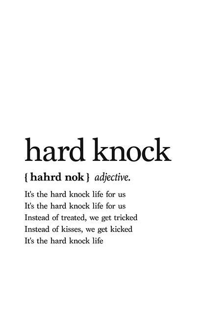 printable lyrics for it a hard knock life