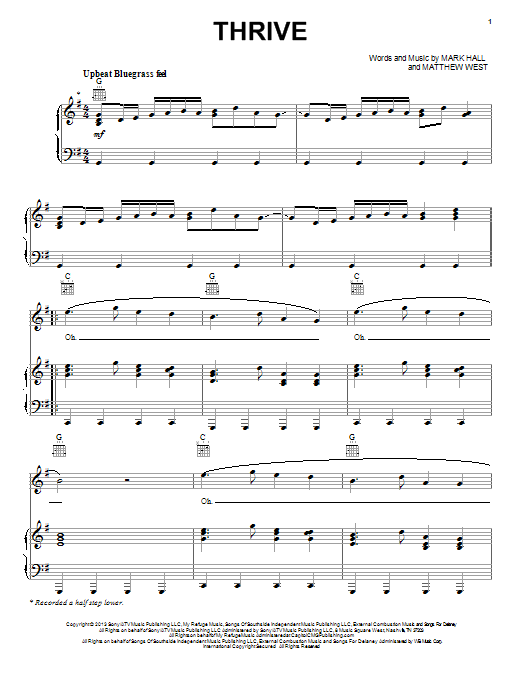 printable lyrics for thrive by casting crowns