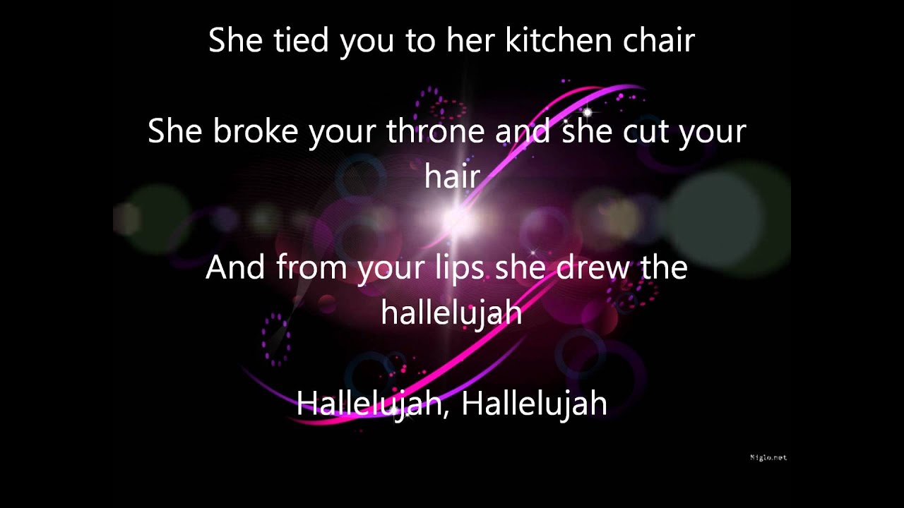 printable lyrics hallelujah alexandra burke