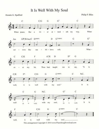 printable lyrics it is well with my soul
