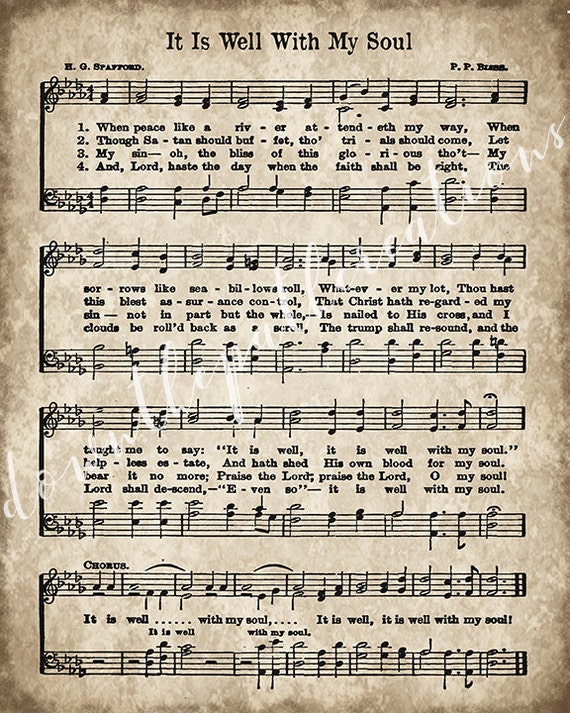 It is Well With My Soul Print, Printable Vintage Sheet Music ...