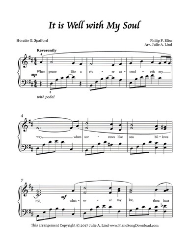 printable lyrics it is well with my soul